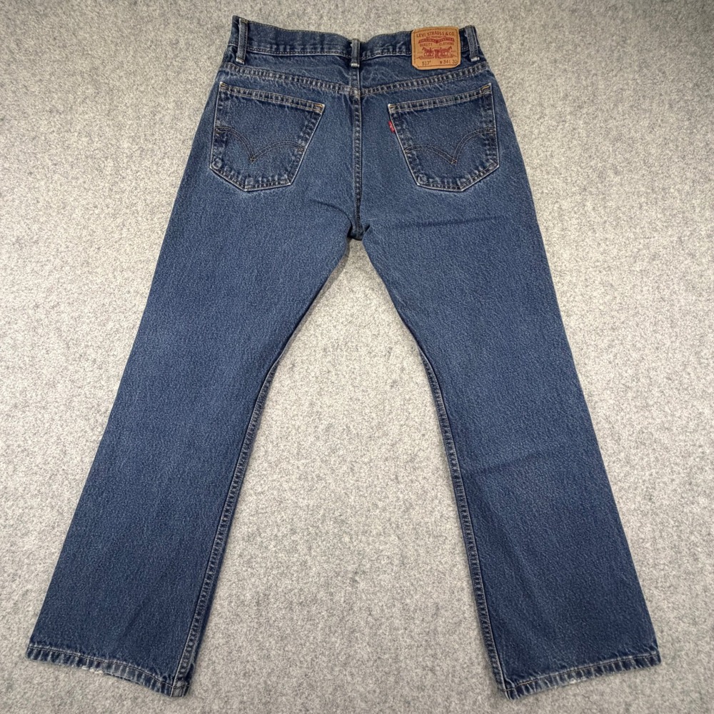 Vintage Levis 517 Bootcut Jeans Mens 34x30 Blue Denim 2006 Y2K Made in Mexico